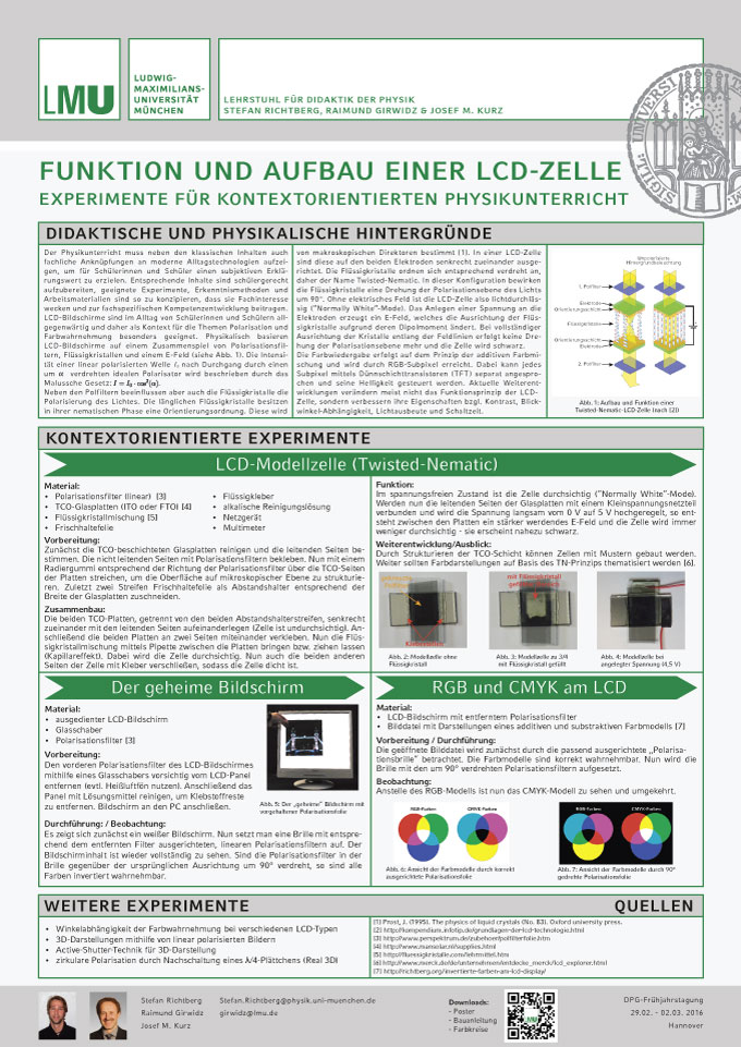 Poster Experimente LCD-Zelle