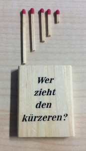 Streichhölzer zum Losen